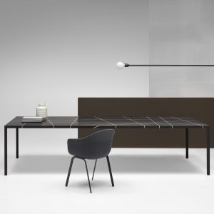 Mesa elegante y minimalista  TENSE MATERIAL INTARSIA by  MDF Italia