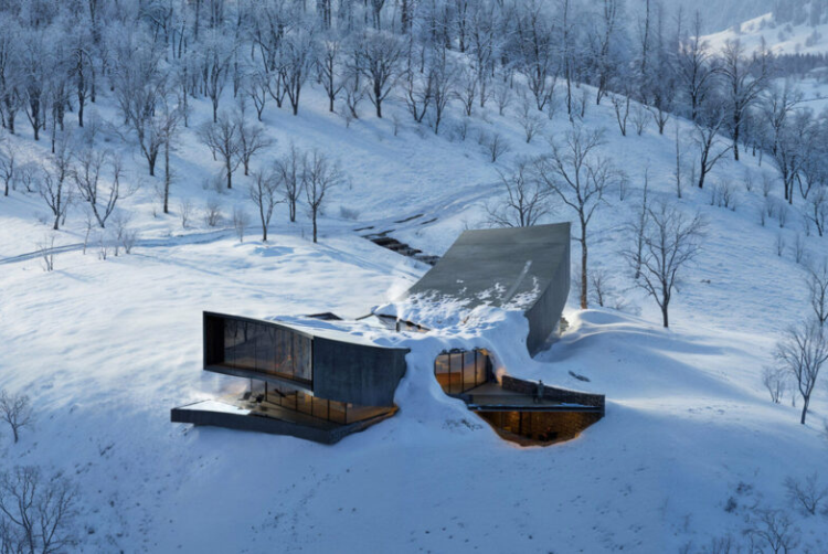 Diseño escandinavo en las montañas de Japón